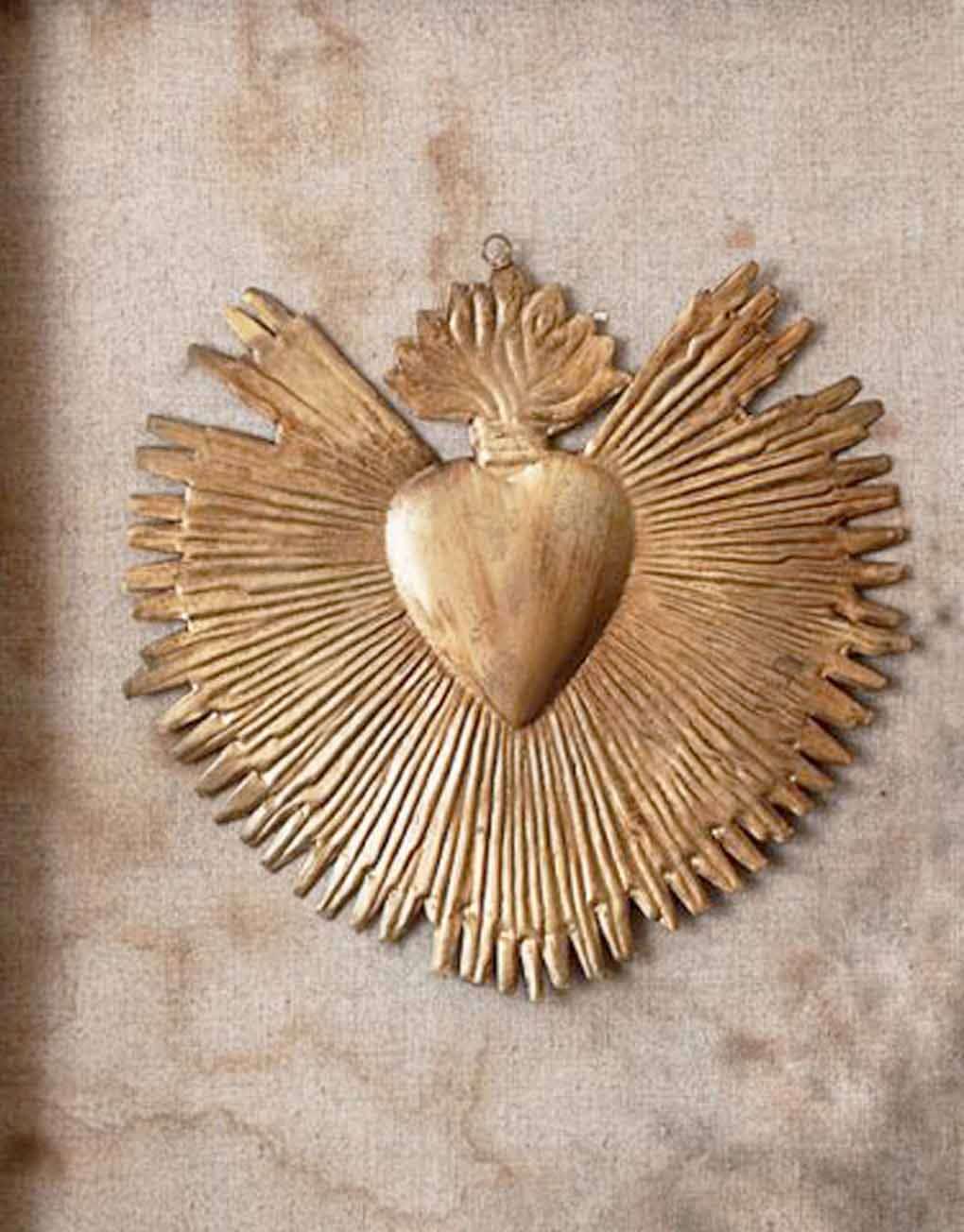 Cœur sacré, décoration murale en forme de cœur milagro en