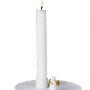 Porte Bougie Ange sur assiette en porcelaine