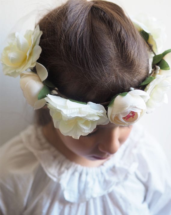 Couronne communion fleurs blanches - Catho Rétro