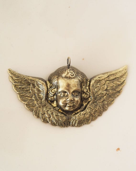 Médaille de berceau "Ange Chérubin" estampée dorée