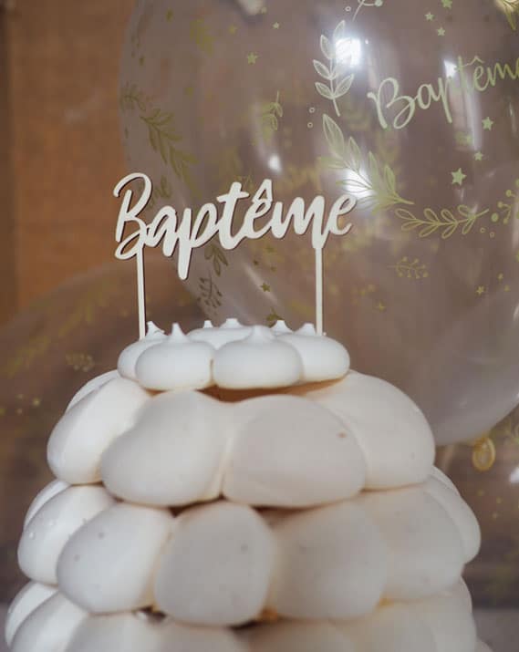 Cake Topper Personnalisé en Bois Ruban