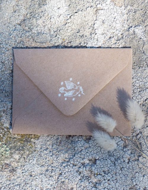 Enveloppe XS colombe