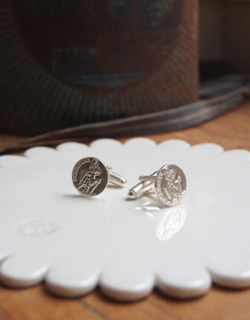 Bouton de manchette Saint Christophe - Catho Rétro