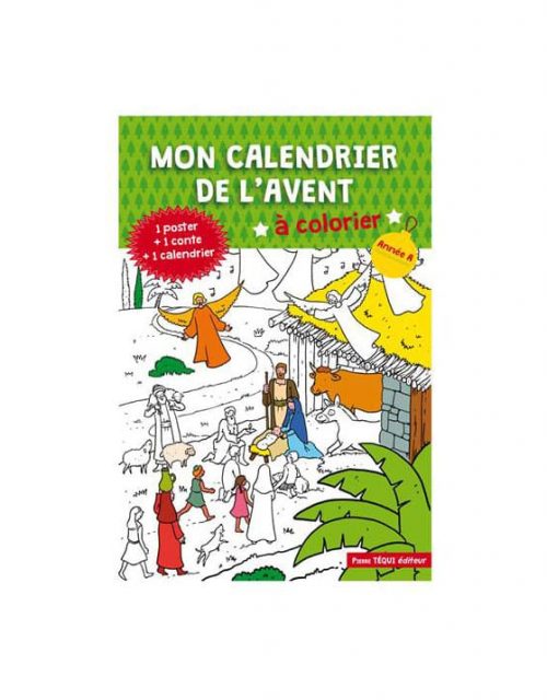 Calendrier de l'avent à colorier