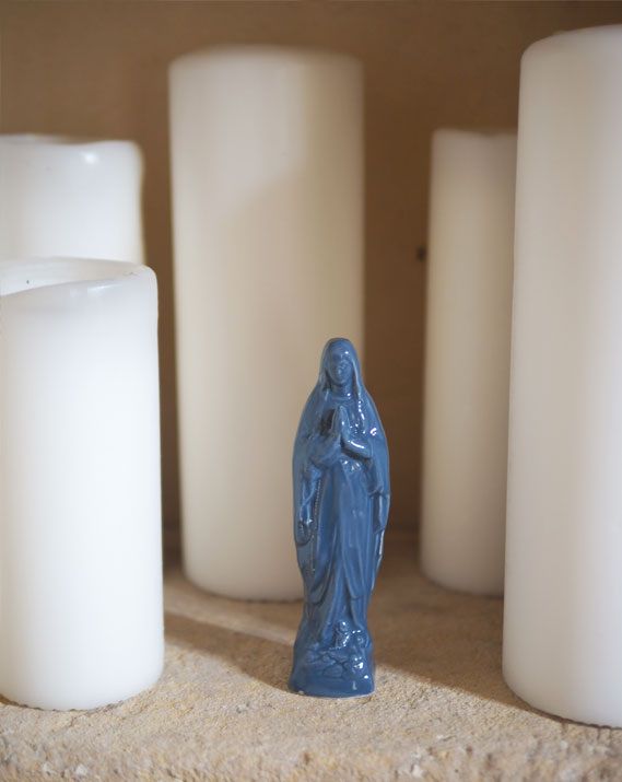 Vierge en faïence bleu marine | Catho Retro