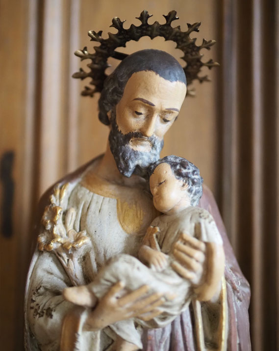 Statue Saint Joseph à l'Enfant Jésus