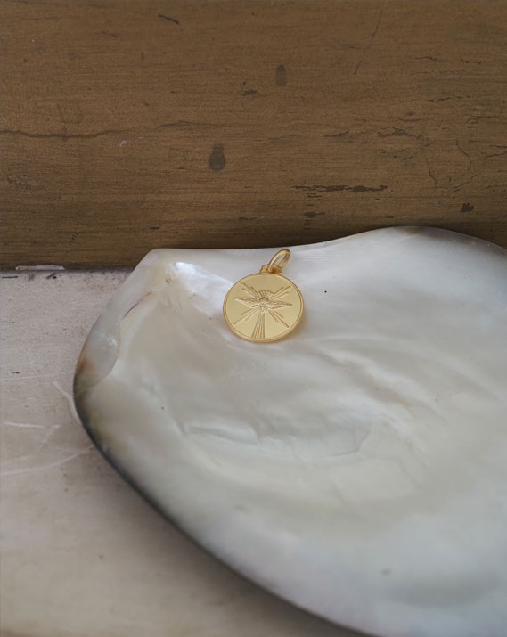 Médaille Saint Esprit en plaqué or - 1,8 cm