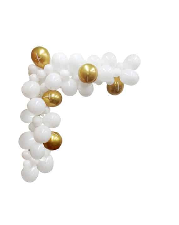 Arche de Ballons – Blanc et or (Lot de 85 ballons) – Mon Joli Mariage