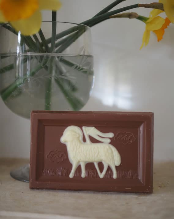 Tablette de chocolat au lait Agneau de Pâques