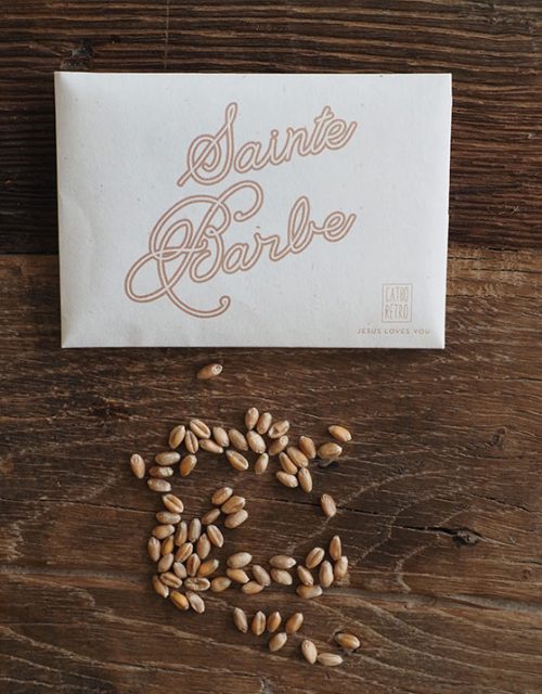 Sachet de grains de blé de la Sainte Barbe - Catho Rétro