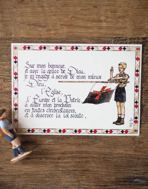 Carte postale - Promesse scoute - Petit Page